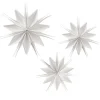 White Paper Stars Hanging Decorations (7Pk)<Party Delights Sale