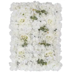 Party Delights White Rose Flower Wall Backdrop Tile - 60Cm X 40Cm< Flowers & Foliage