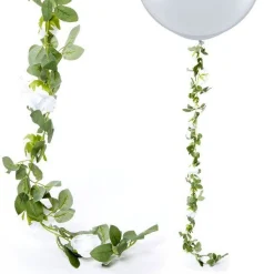 Party Delights White Rose Garland - 1.75M< Hanging Decorations