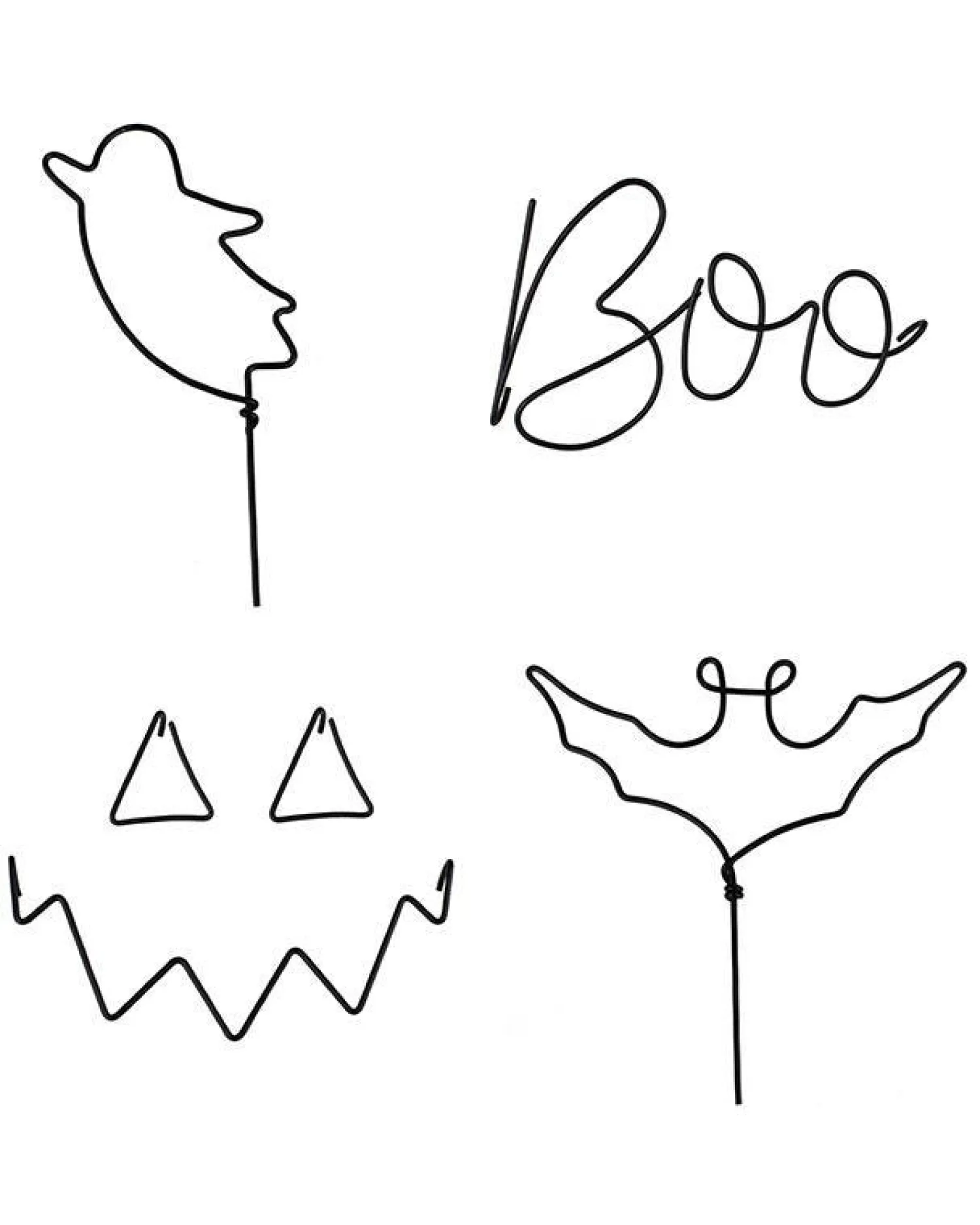 Wire Pumpkin Decorations (4Pk)<Party Delights Clearance