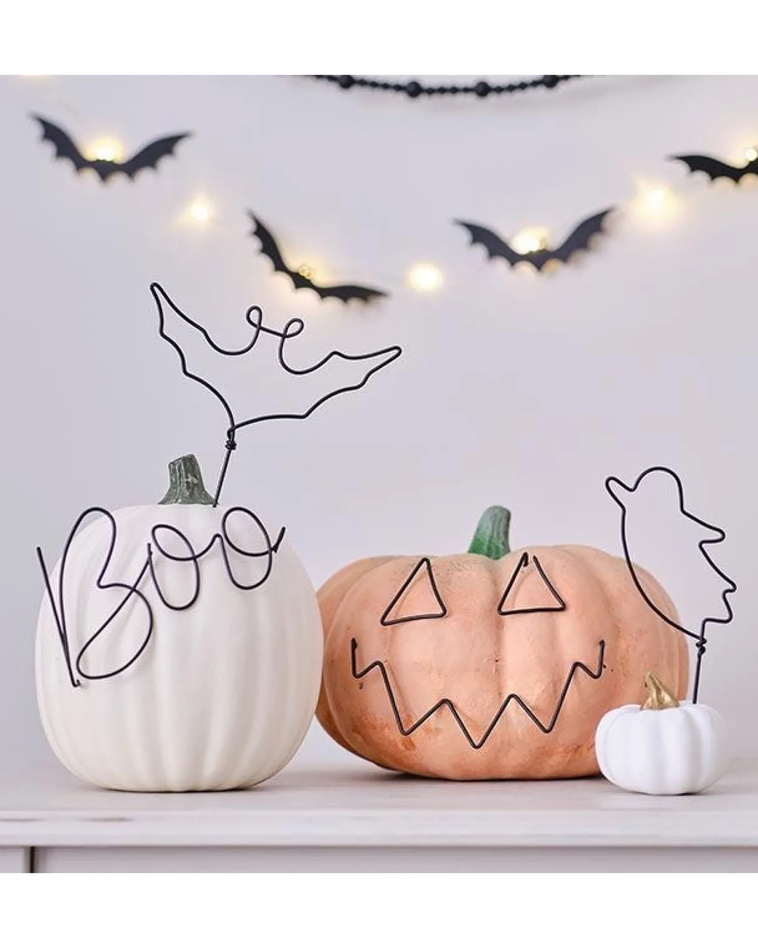 Wire Pumpkin Decorations (4Pk)<Party Delights Clearance