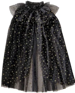 Witch Black & Gold Star Cape<Party Delights