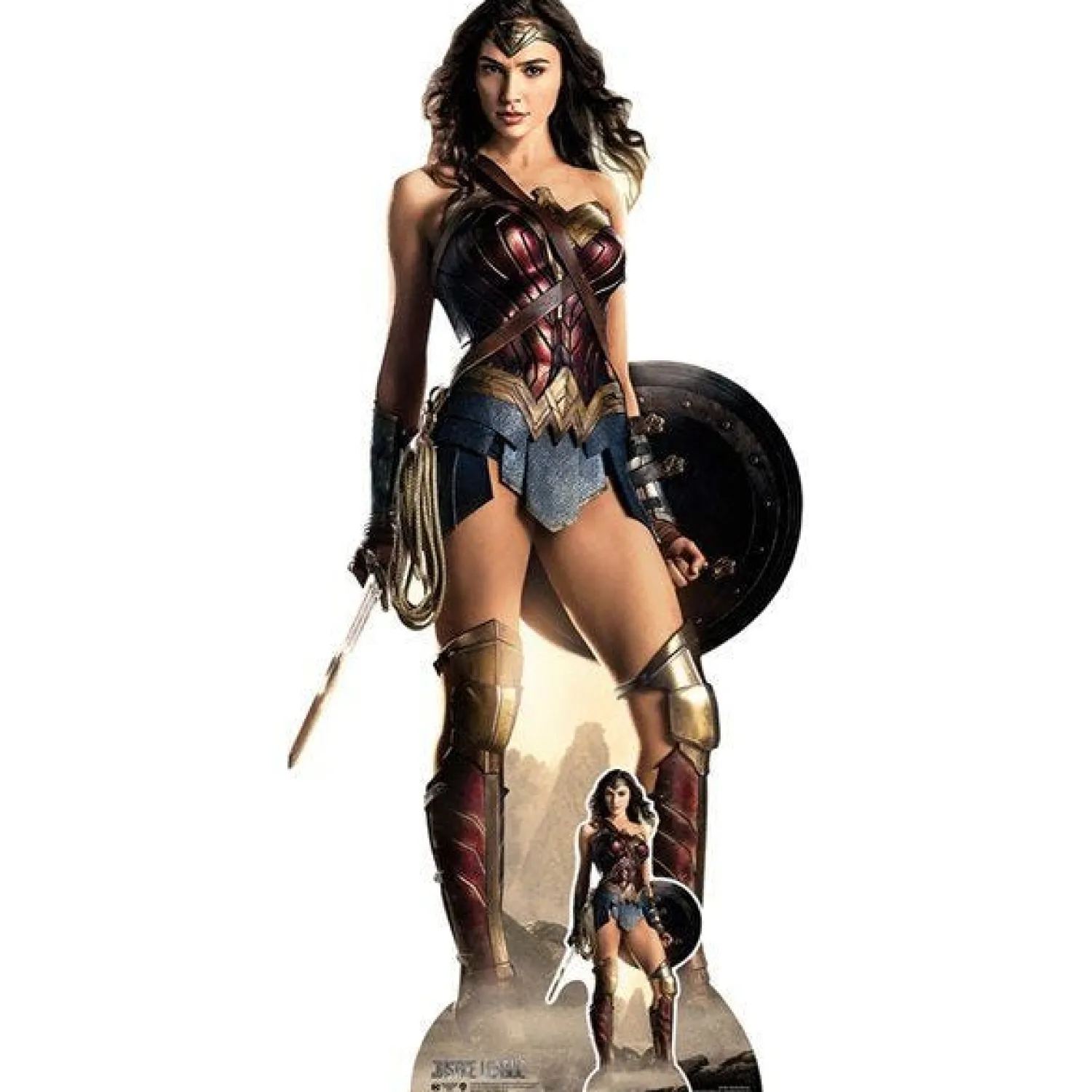 Party Delights Wonder Woman Justice League Shield Cardboard Cutout - 187Cm X 86Cm< Cardboard Cut Outs