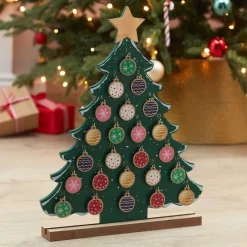 Wooden Christmas Tree Advent Calendar - 46Cm<Party Delights Hot