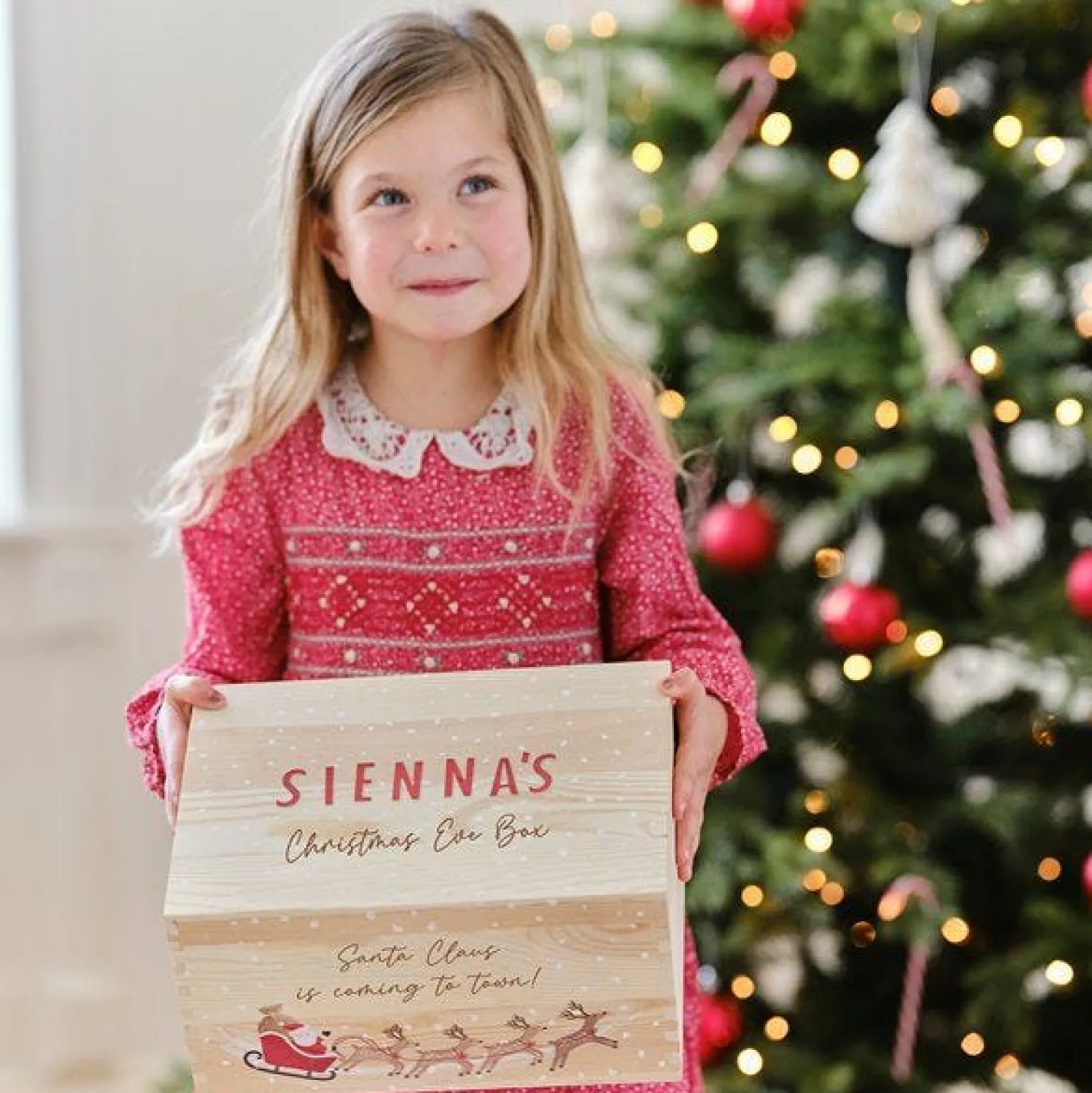 Wooden Customisable Christmas Eve Box<Party Delights Best