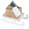 Wooden Sleigh With Gift Box & Tag Place Card Holder (4Pk)<Party Delights