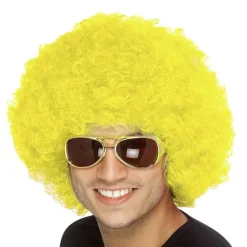 Party Delights Yellow Afro Wig< Wigs