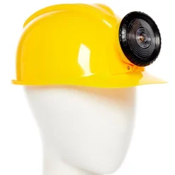 Party Delights Yellow Construction Helmet With Light< Hats & Headwear
