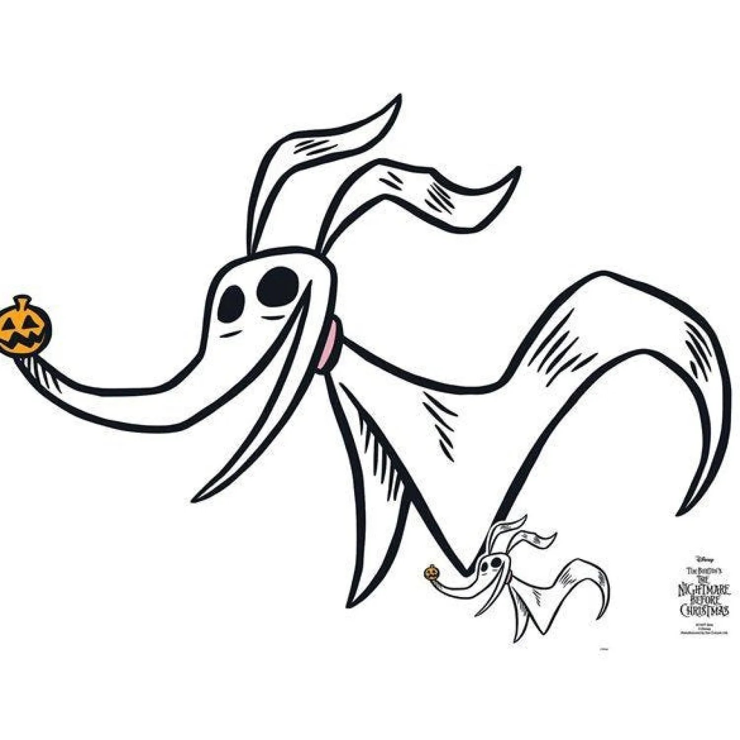 Zero The Nightmare Before Christmas Cardboard Cutout - 133Cm X 96Cm<Party Delights Outlet