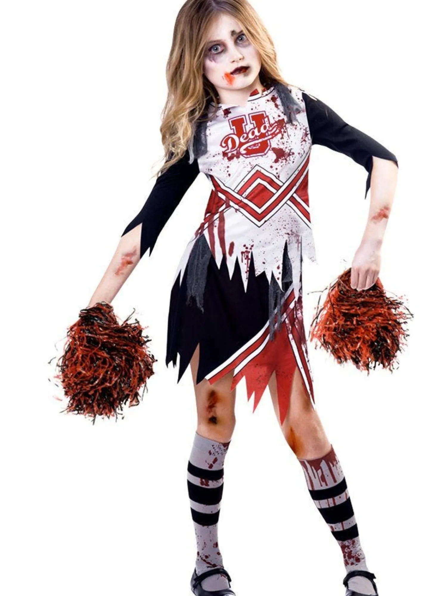 Zombie Cheerleader Girl - Child And Teen Costume<Party Delights Discount