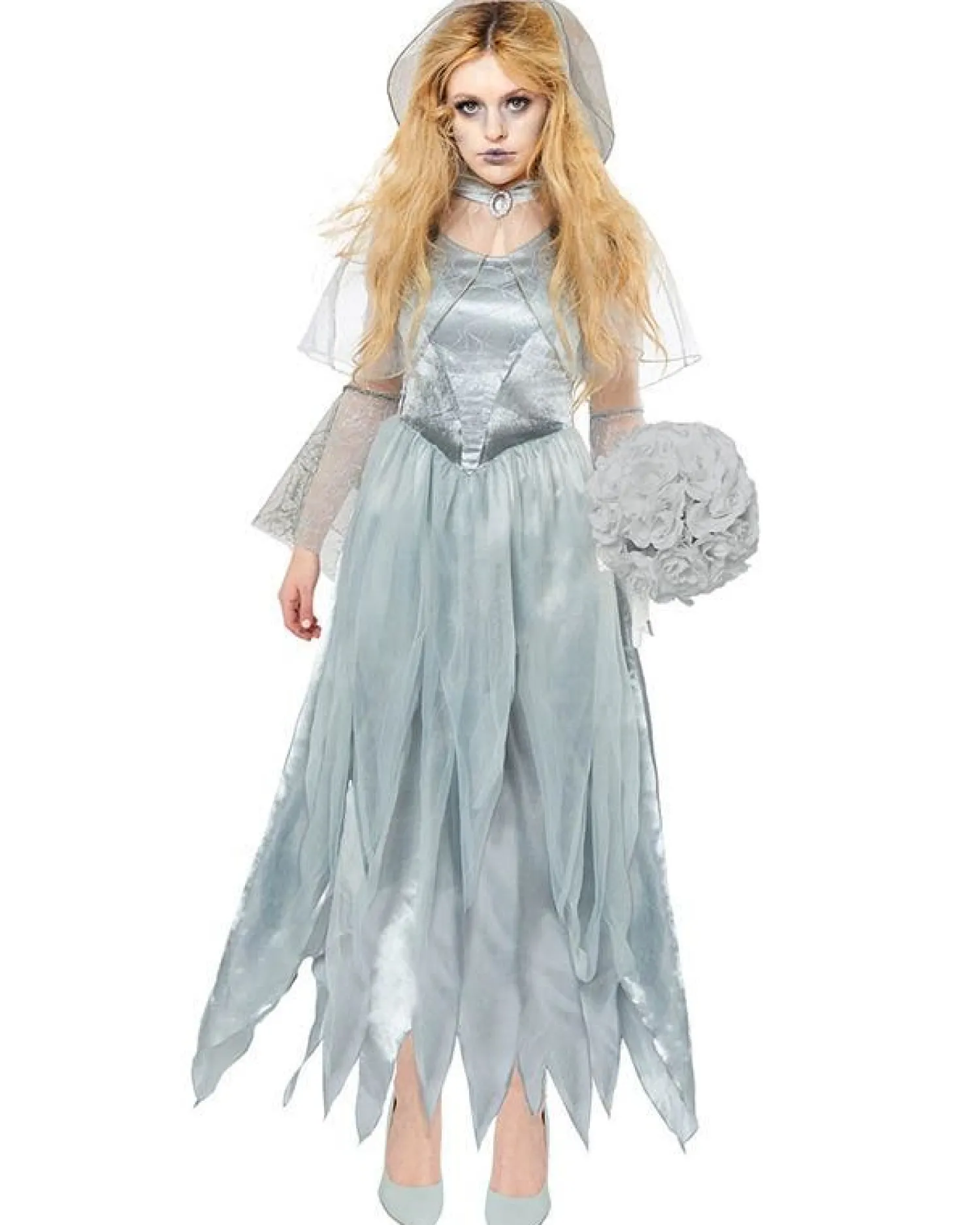 Zombie Ghost Bride - Adult Costume<Party Delights Outlet