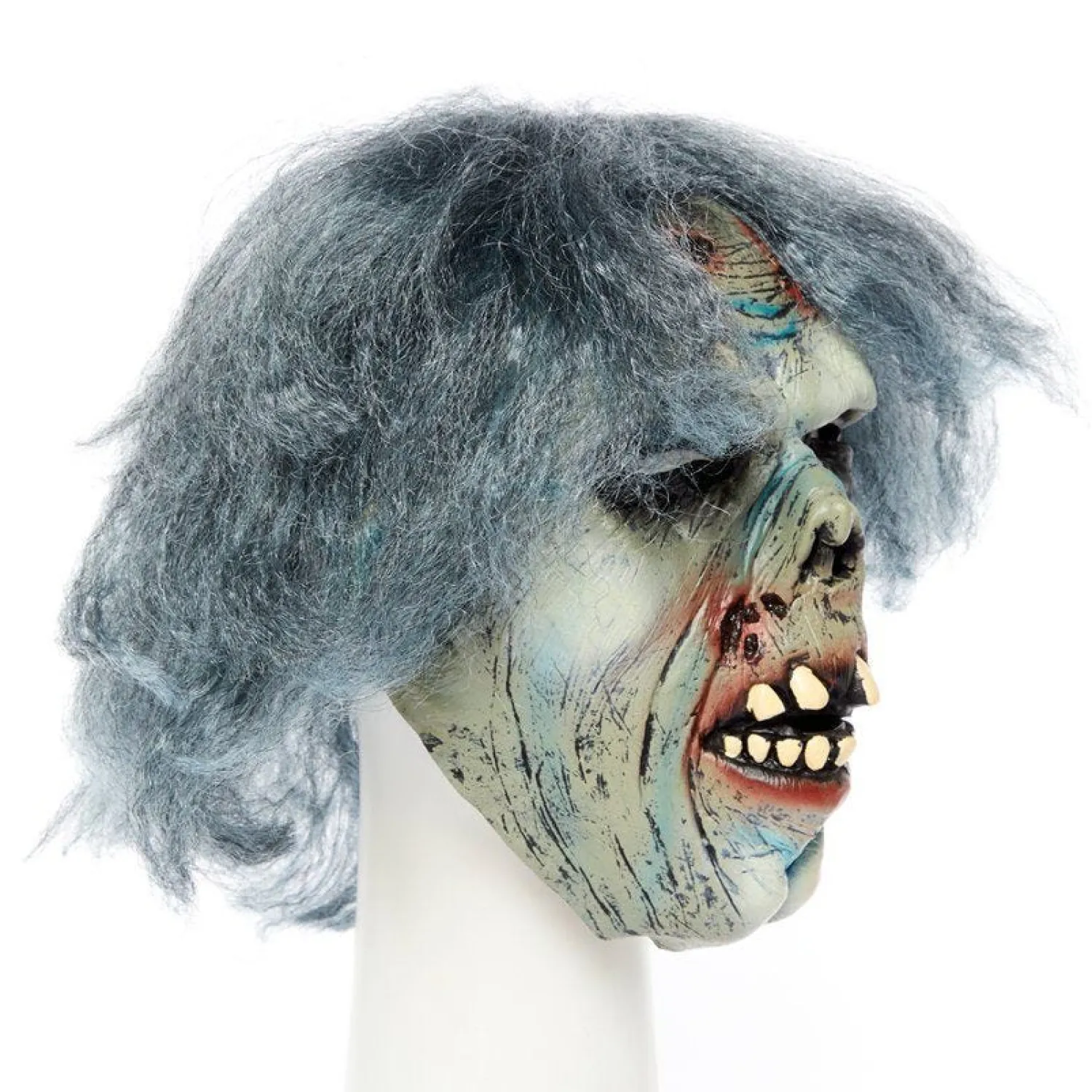Party Delights Zombie Mask With Hair< Masks