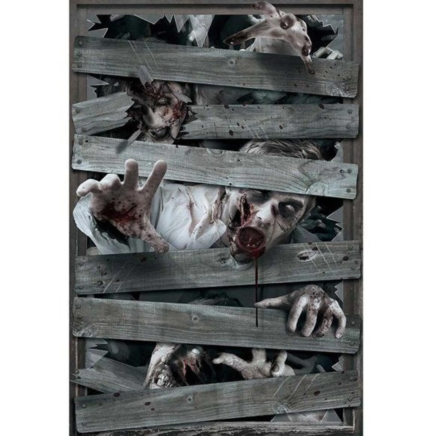 Zombie Window Decoration - 80 X 120Cm<Party Delights Clearance